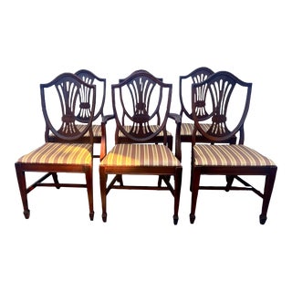 1960s Hepplewhite Style Dining Chairs - Set of 6 For Sale
