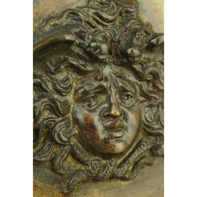 Gilded Bronze Plaque Medallion with Medusa Face Bas-Relief by Vincenzo Gemito, Italy, Late 1800s For Sale - Image 17 of 18