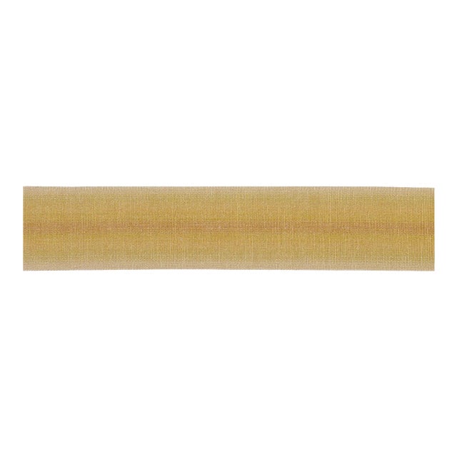 Sample - Schumacher Sunset Tape Narrow Trim in Yellow For Sale