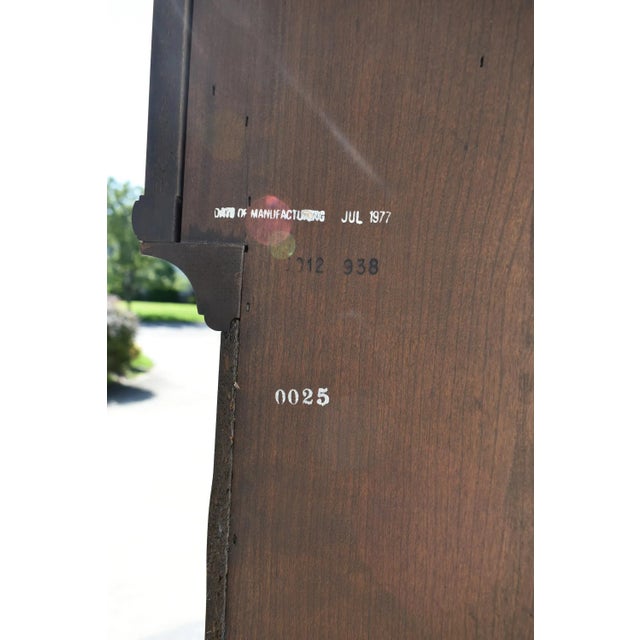 Vintage Colonial of Zeeland Traditional Style Mahogany Grandfathers Clock For Sale - Image 12 of 12