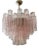 Pink Murano Chandelier with Tubular Prisms, 2010s For Sale