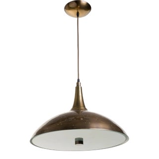 Paavo Tynell Style Antique Brass Pendant For Sale