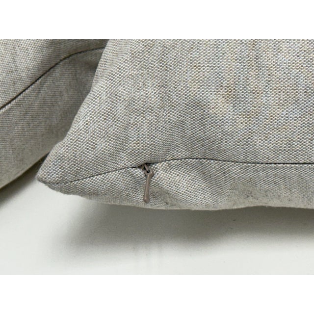 Thom Filicia Home Collection Striped Border Decorative Pillows, Pair For Sale - Image 11 of 12