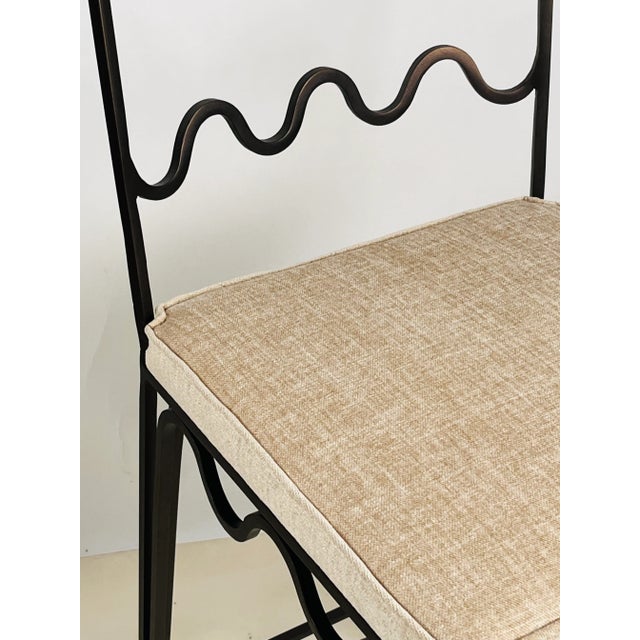 Bronze Pair of 'Méandre' Counter Stools by Design Frères For Sale - Image 8 of 9