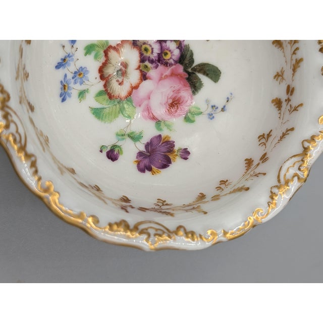 19th Century Jacob Petit French Porcelain Cup & Saucer Floral Design For Sale - Image 11 of 12