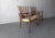 African Pair of Palmwood and Leather Mendi Chairs by Pacific Green For Sale - Image 3 of 8