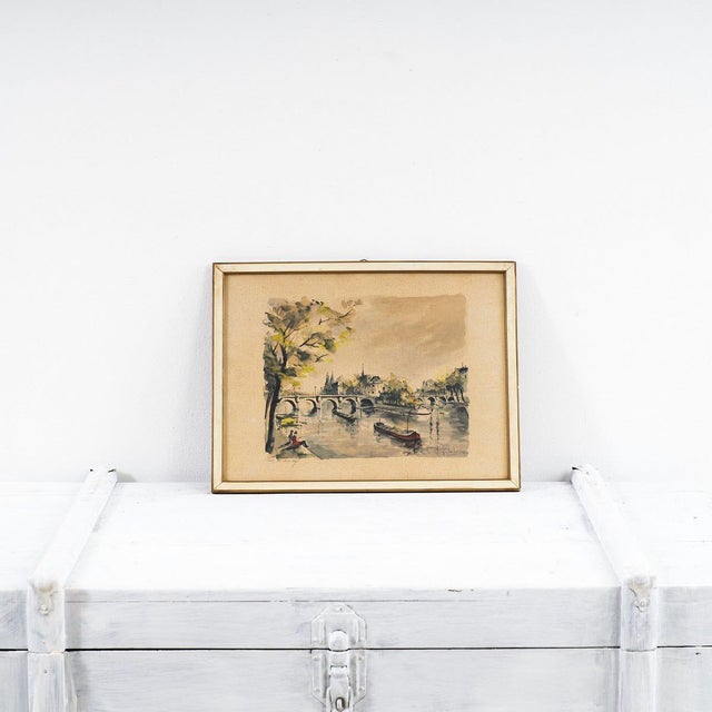 G. Lelong, Untitled, 2000s, Watercolor Print For Sale - Image 6 of 6