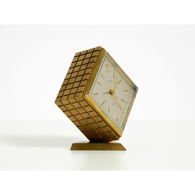 1960s Small Mechanical Brass Alarm Clock from Europa, 1960s For Sale - Image 5 of 18