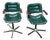 Mid-Century Modern Swivel Wire Chairs with Wooden Armrests, 1970s, Set of 2 For Sale
