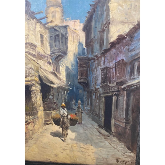 Orientalist School 19th / 20th Century Oil on Canvas Painting For Sale - Image 4 of 11