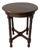 Small Vintage Round Woode Side Table with Turned Legs, 1950s For Sale
