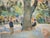 Kurt Groeger, Marseille, Afternoon in the Park, Original Watercolor For Sale - Image 5 of 12
