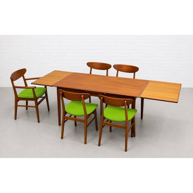 Mid-Century Modern Danish Mid Century Modern Teak Dining Table, Hidden Leaves, C. 1960’s For Sale - Image 3 of 14