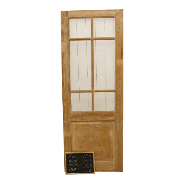 Late 19th Century Single Glass French Door For Sale