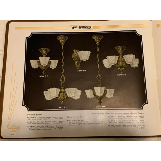 Traditional 1932 Tudor Revival 5 Light Chandelier by Moe Bridges For Sale - Image 3 of 12