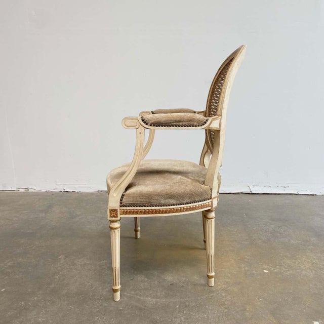 Set of 6 Antique French Style Cane Back Dining Chairs Chairish