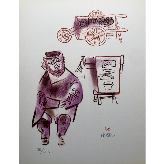 William Gropper, Jewish Shtetl Machers Americana Judaica Lithograph WPA Yiddish Social Realist For Sale