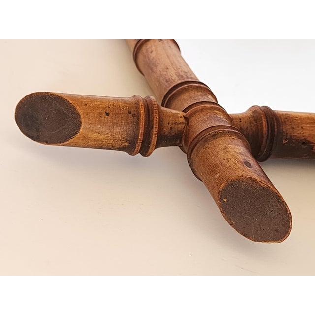 Antique French Faux Bamboo Wall Mirror For Sale - Image 10 of 12