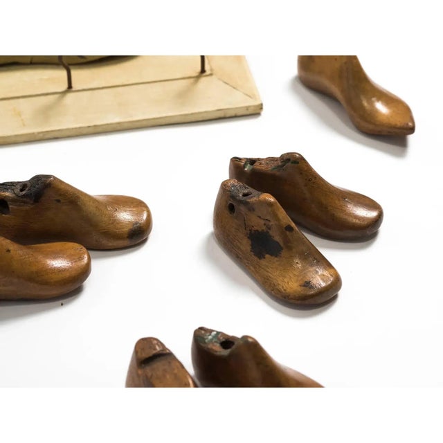 Antique French Cobbler’s Wooden Children’s Shoe Molds—Set of 17. For Sale In New York - Image 6 of 11