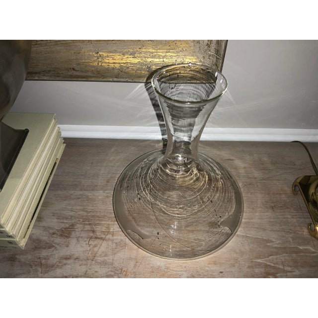 Glass 1980s Modern Wine Decanter For Sale - Image 7 of 8