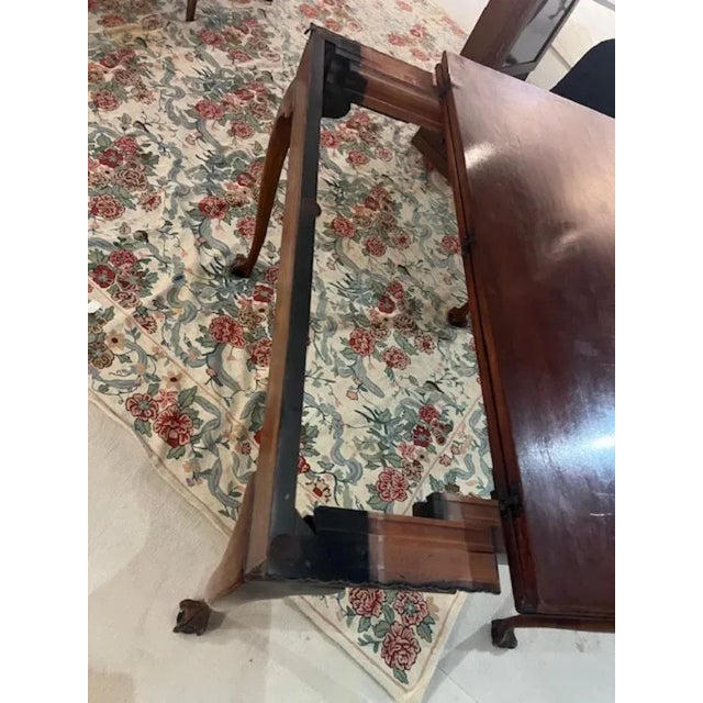Chippendale Antique Mahogany Dining and Console Table For Sale - Image 3 of 10