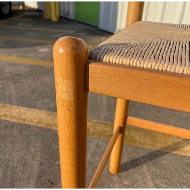 Postmodern Lowenstein Padova Dowel Wood Counter Height Bar Stool Chairs Set of 3 For Sale - Image 9 of 10