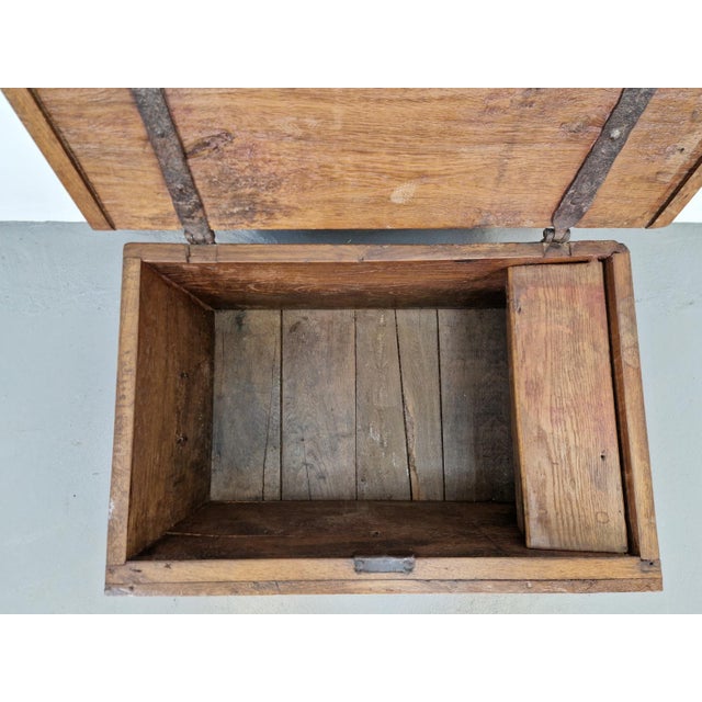 Antique French Brutalist Chest in Oak, 1800 For Sale - Image 13 of 17