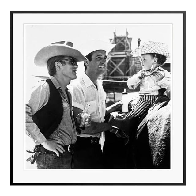 James Dean With a Bottle of Coca-Cola Black Framed Archival Pigment Print For Sale