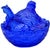 Mid 20th Century Handblown Blue Americana Glass Bird-Figurine Centerpiece For Sale - Image 4 of 8