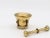 Early 20th Century Antique Vintage Brass Mortar and Pestle For Sale - Image 5 of 9