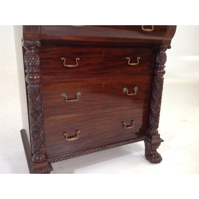 Antique Empire Highly Carved Dresser With Mirror Chairish