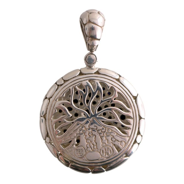 Contemporary Sterling John Hardy Black Sapphire Pendant For Sale - Image 3 of 5