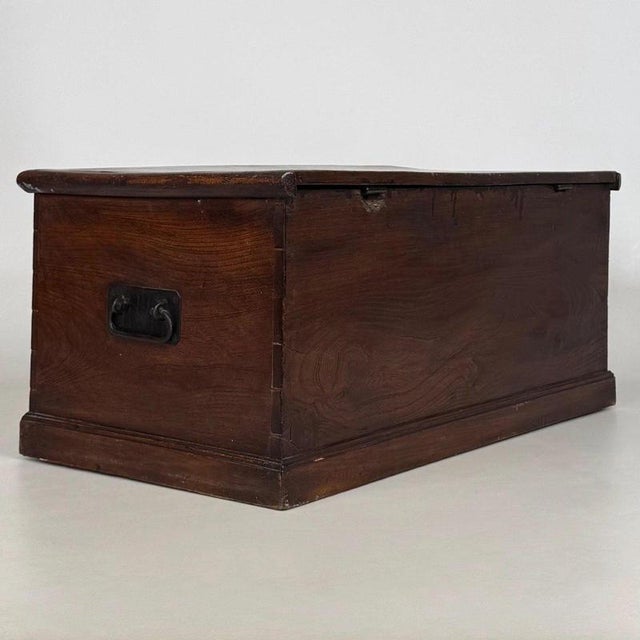Antique 19th Century Victorian English Oak Blanket Box For Sale - Image 6 of 12