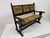Brown Vintage French Rush Seat Bench, 1950s For Sale - Image 8 of 17