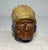 Figurative Rare Antique Native American Indian Chief Montreal White Metal Still Coin Bank For Sale - Image 3 of 12