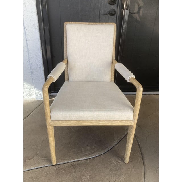 Beige Michael Berman Ltd. "Futura" Armchair in Cerused Oak For Sale - Image 8 of 11