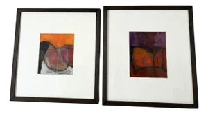 Brian Graham, Dorset Landscapes, 1992, Oil Paintings on Board, Framed, Set of 2