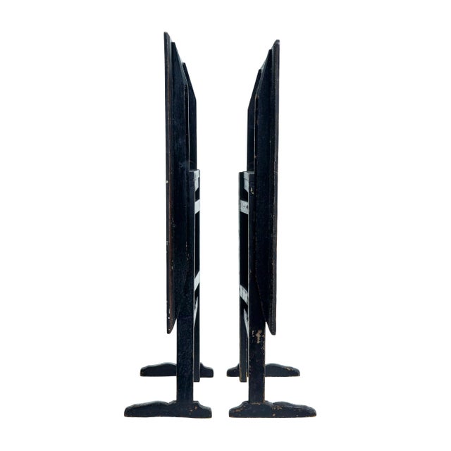 19th Century Swedish Ragwork Painted Folding Tables, 1860, Set of 2 For Sale - Image 9 of 11