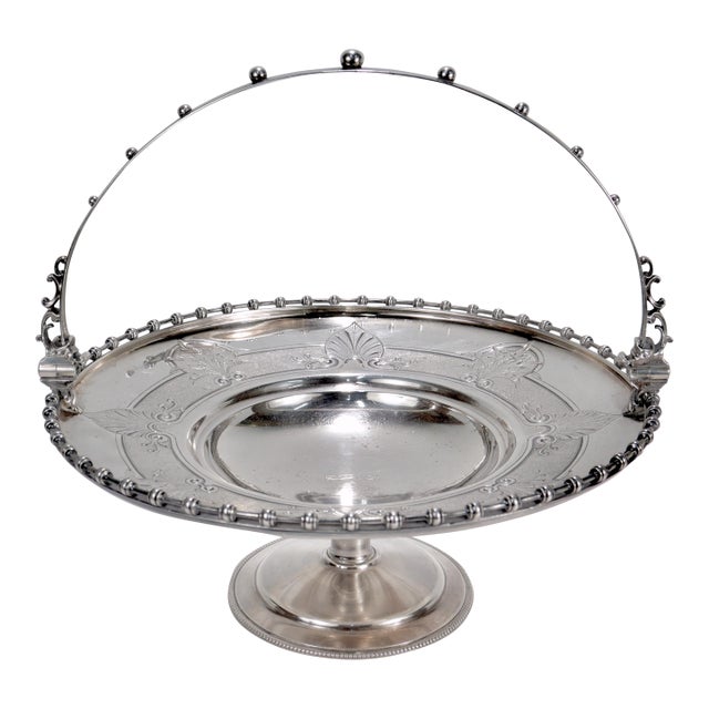 19th Cent Gorham Coin Silver Handled Tazza of New Orleans, La Southern Interest For Sale