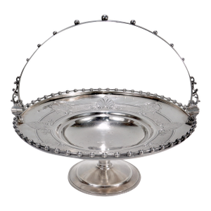 19th Cent Gorham Coin Silver Handled Tazza of New Orleans, La Southern Interest