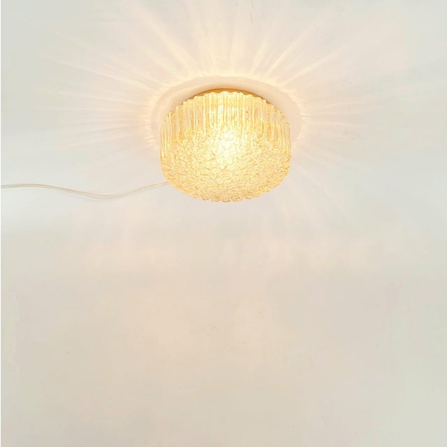 Metal Mid-Century Modern Amber Bubble Glass Wall Lights by Helena Tynell for Limburg, Germany, 1970s For Sale - Image 7 of 10