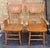 Pair Mid-Century Century Red Oak Pressback Armchairs For Sale - Image 4 of 4