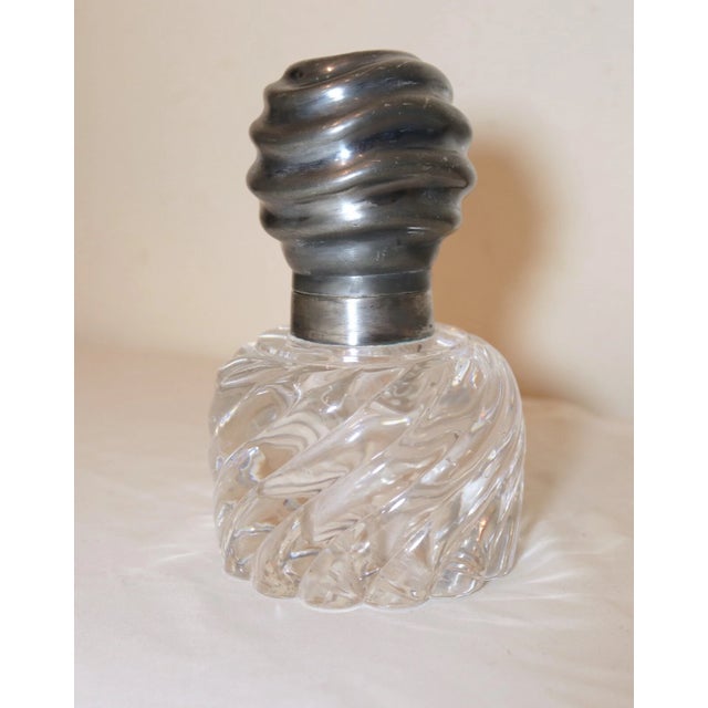 Up for sale is a very large antique 19th century cut crystal and silverplate Derby Co. writing inkwell. This lovely...