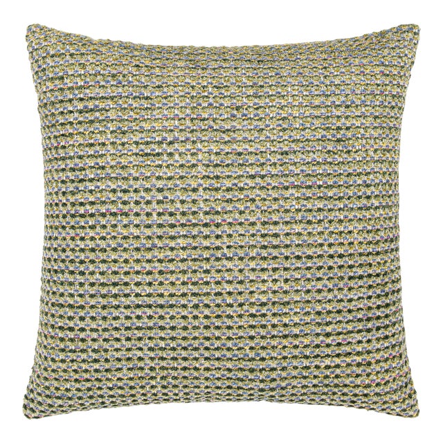 The House Of Scalamandré Heatherton Square Pillow In Glen For Sale