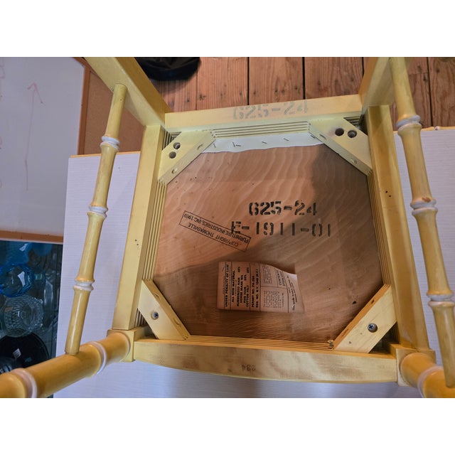 Thomasville Allegro Mid-Century Modern Faux Bamboo Corner Desk Set With Chair For Sale - Image 16 of 17