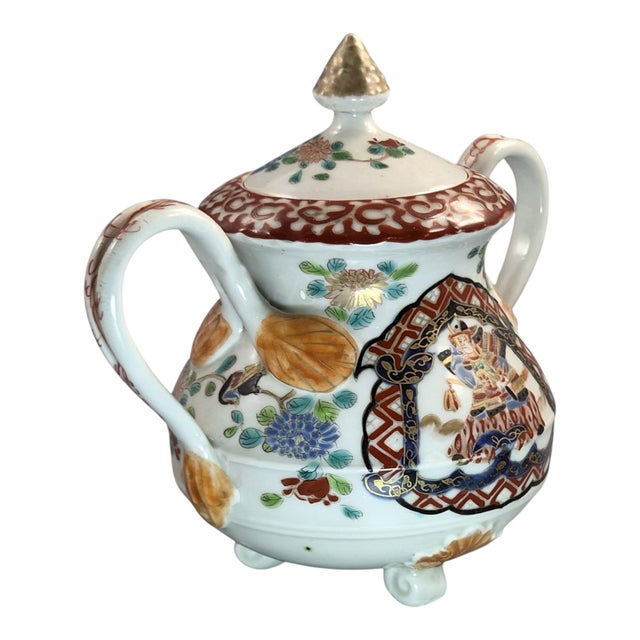 Japanese Imari Sugar Bowl and Cover by Hichozan Fukagawa for Arita For Sale - Image 3 of 14