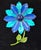 Mod 1960s Enamel Over Metal Blue Flower Brooch Pin Mid-Century For Sale In Los Angeles - Image 6 of 6