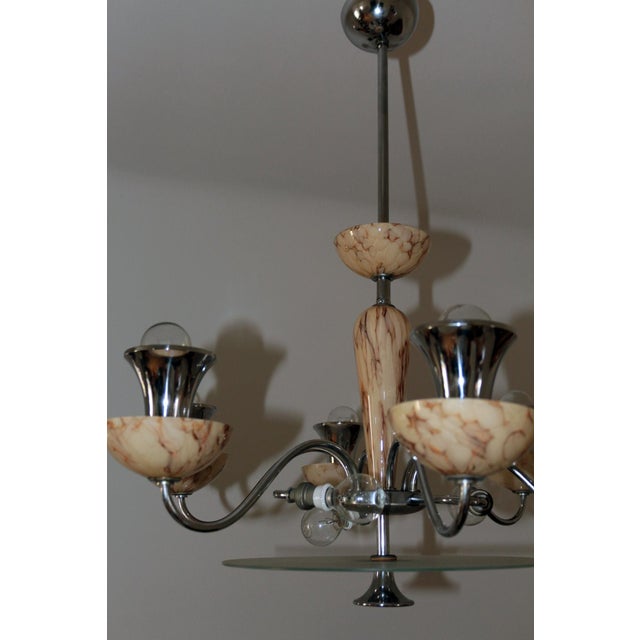 Art Deco Chandelier in Chrome, 1930s For Sale - Image 13 of 14