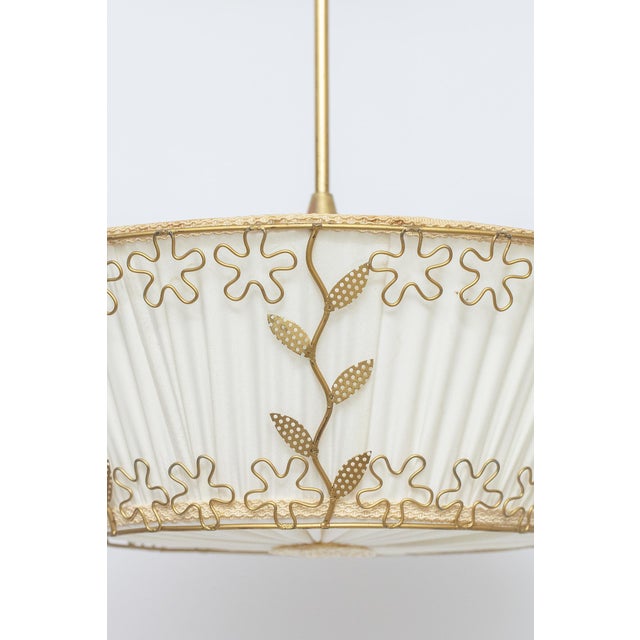 Swedish Modern Ceiling Lamp with Floral Elements, Sweden, 1940s For Sale - Image 12 of 16