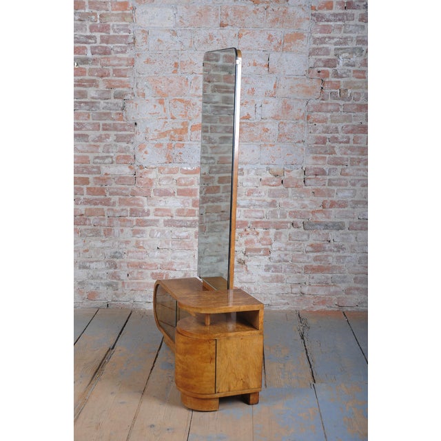 Czech Art Deco Dressing Table in Poplar Burl, 1930s For Sale - Image 10 of 12